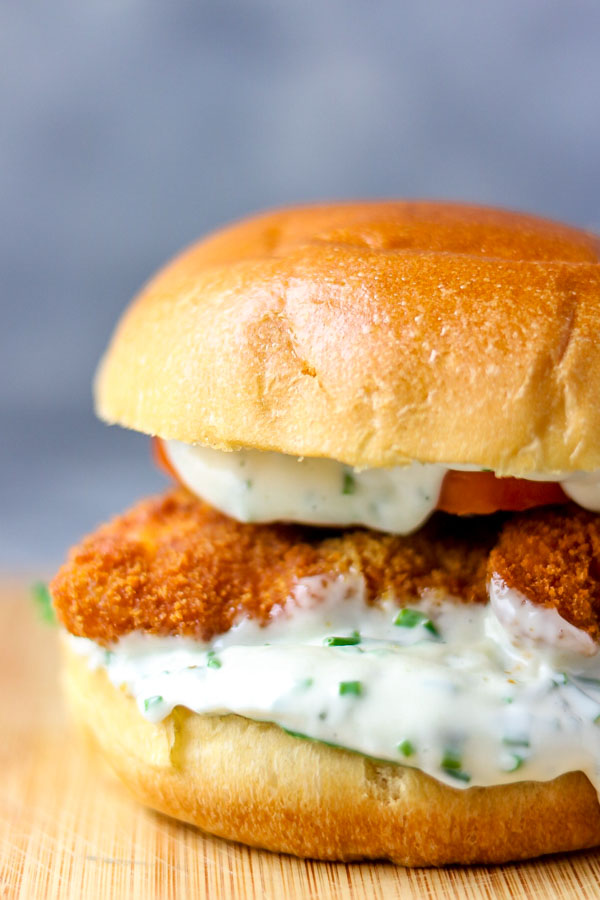 Crispy Fried Fish Burger