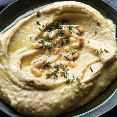 Hummus with Pine Nuts