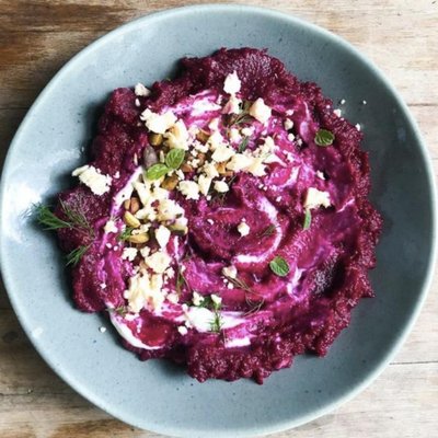 Mutabal with Beetroot