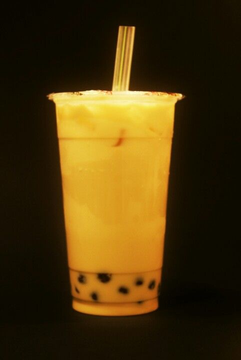 Red Bull ice tea with popping boba 