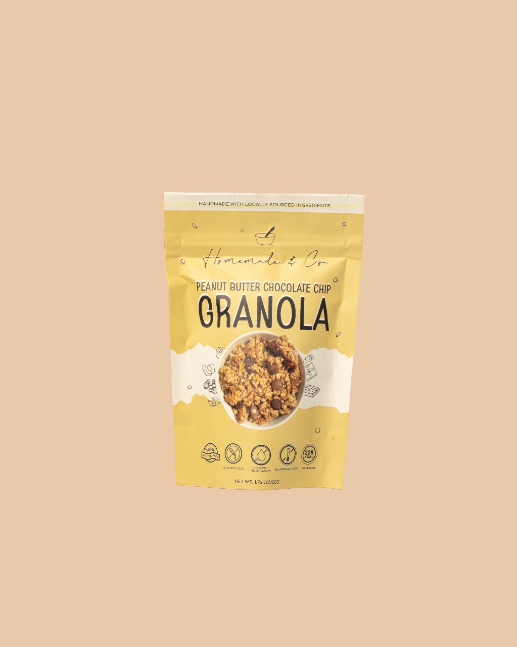 Peanut Butter Chocolate Chips Granola 300g - 104