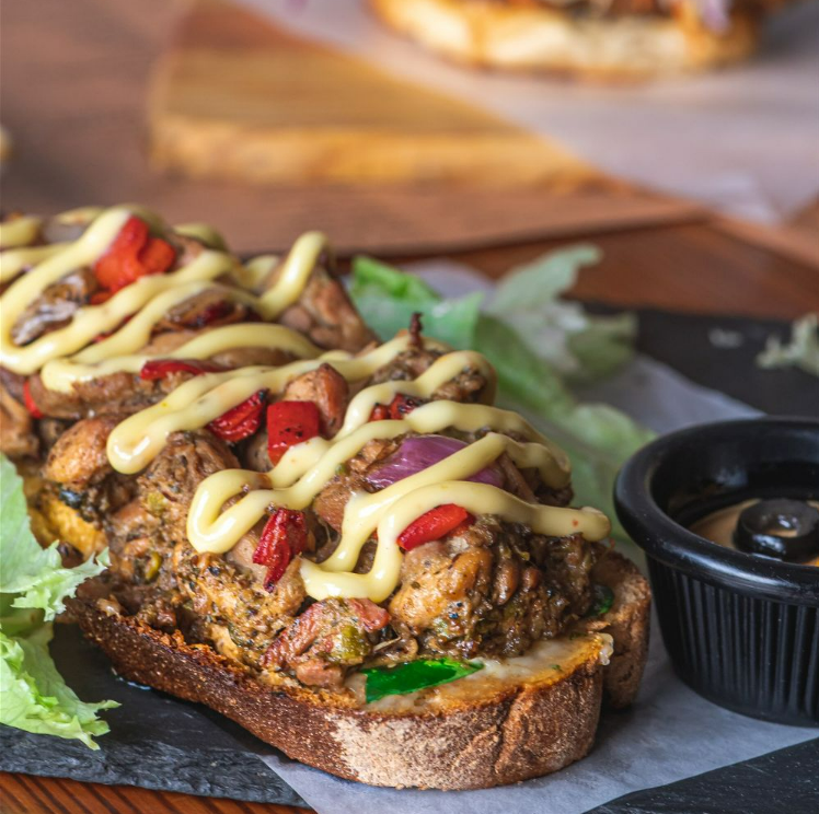 Open Face Mediterranean Sandwich