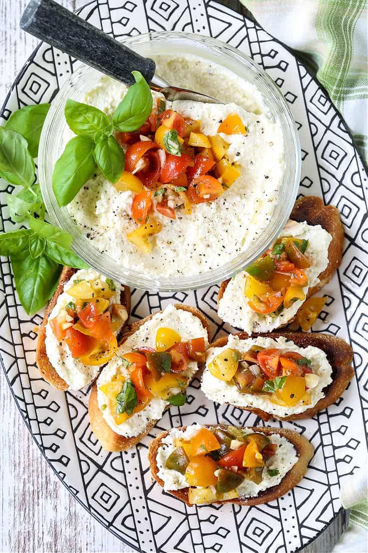 Guacamole Bruschetta with Creamy Feta