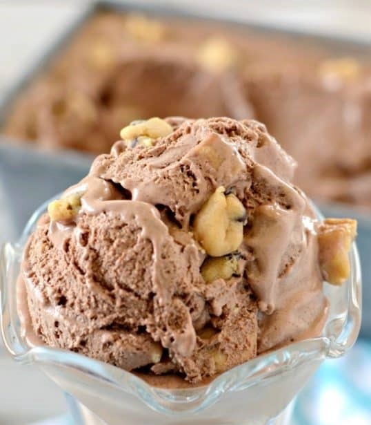 Cookie Dough + Chocolate Ice Cream