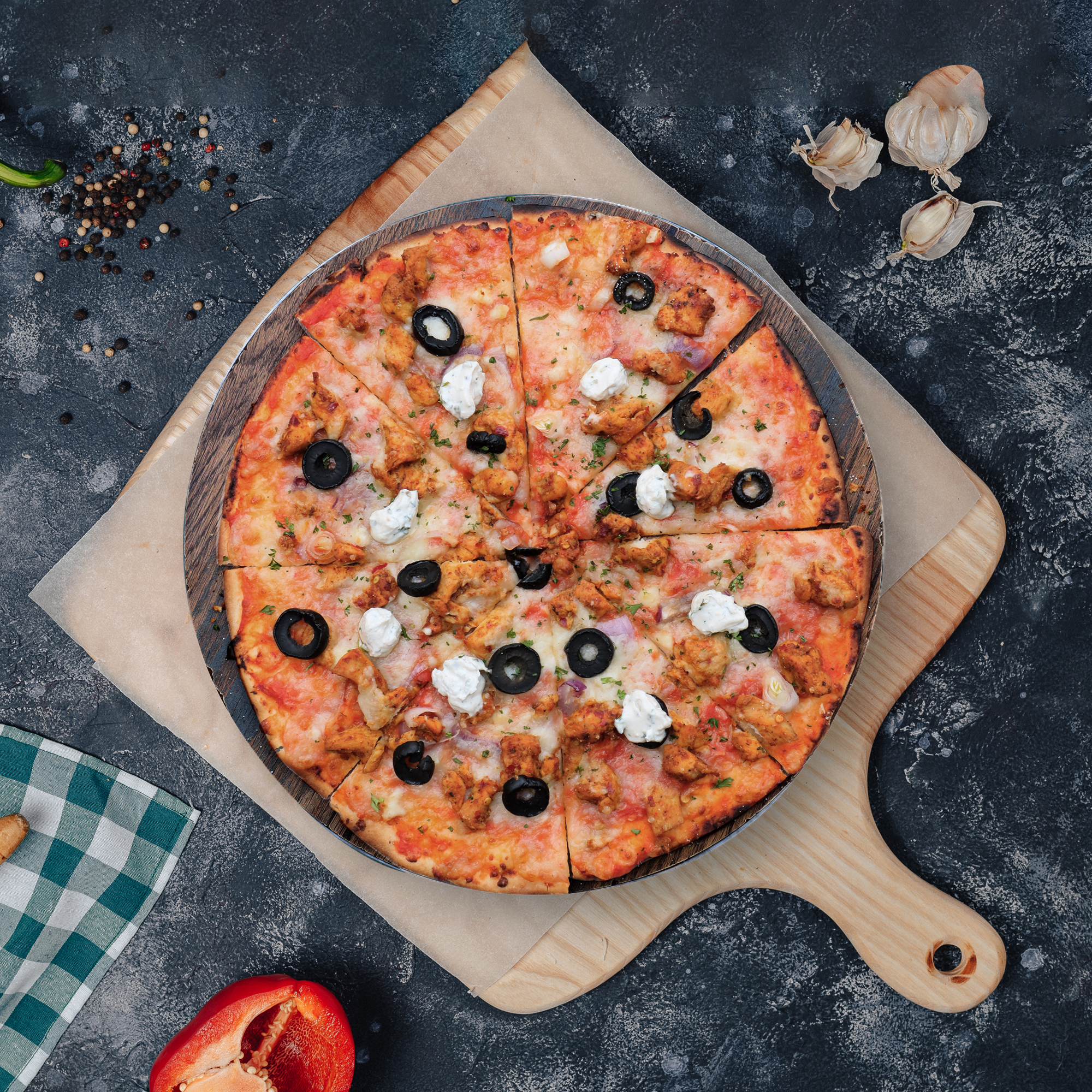 Paprika Chicken with Herbed Ricotta 10"