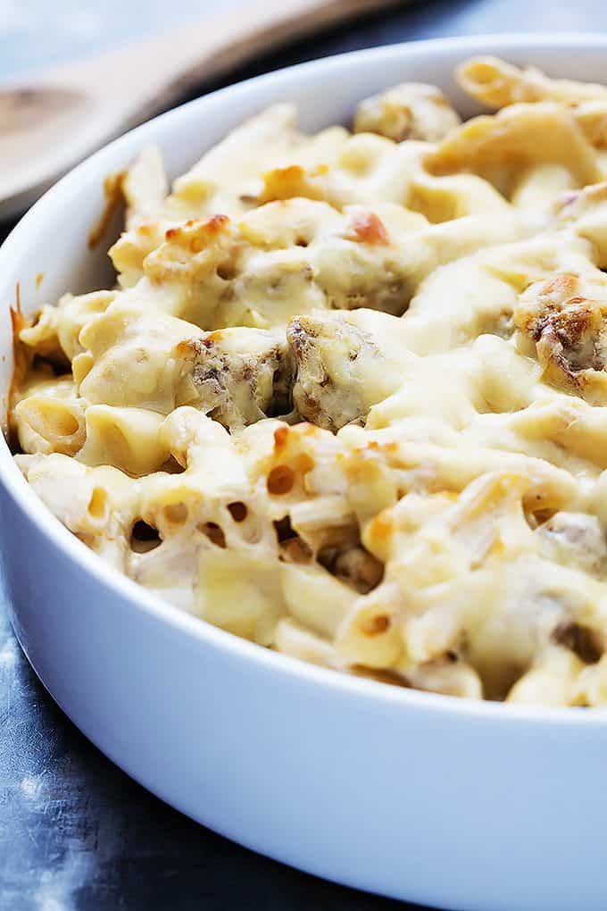Pasta with Cheese & Sausages