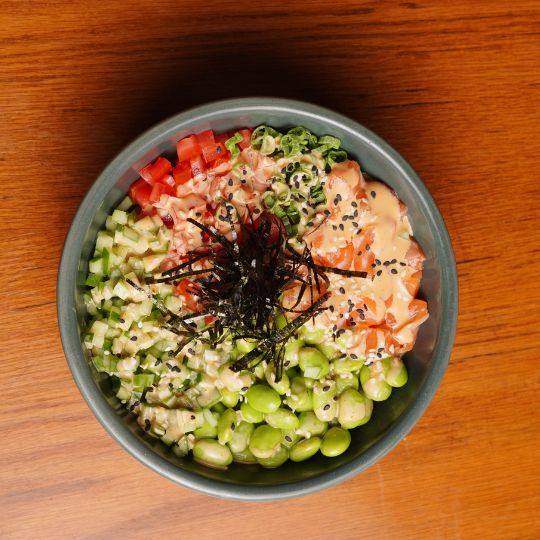 Salmon Edamame Poke Bowl