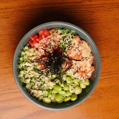 Salmon Edamame Poke Bowl