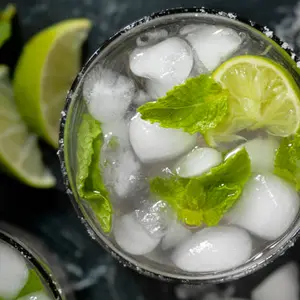 Fresh Lime with Cold Drink