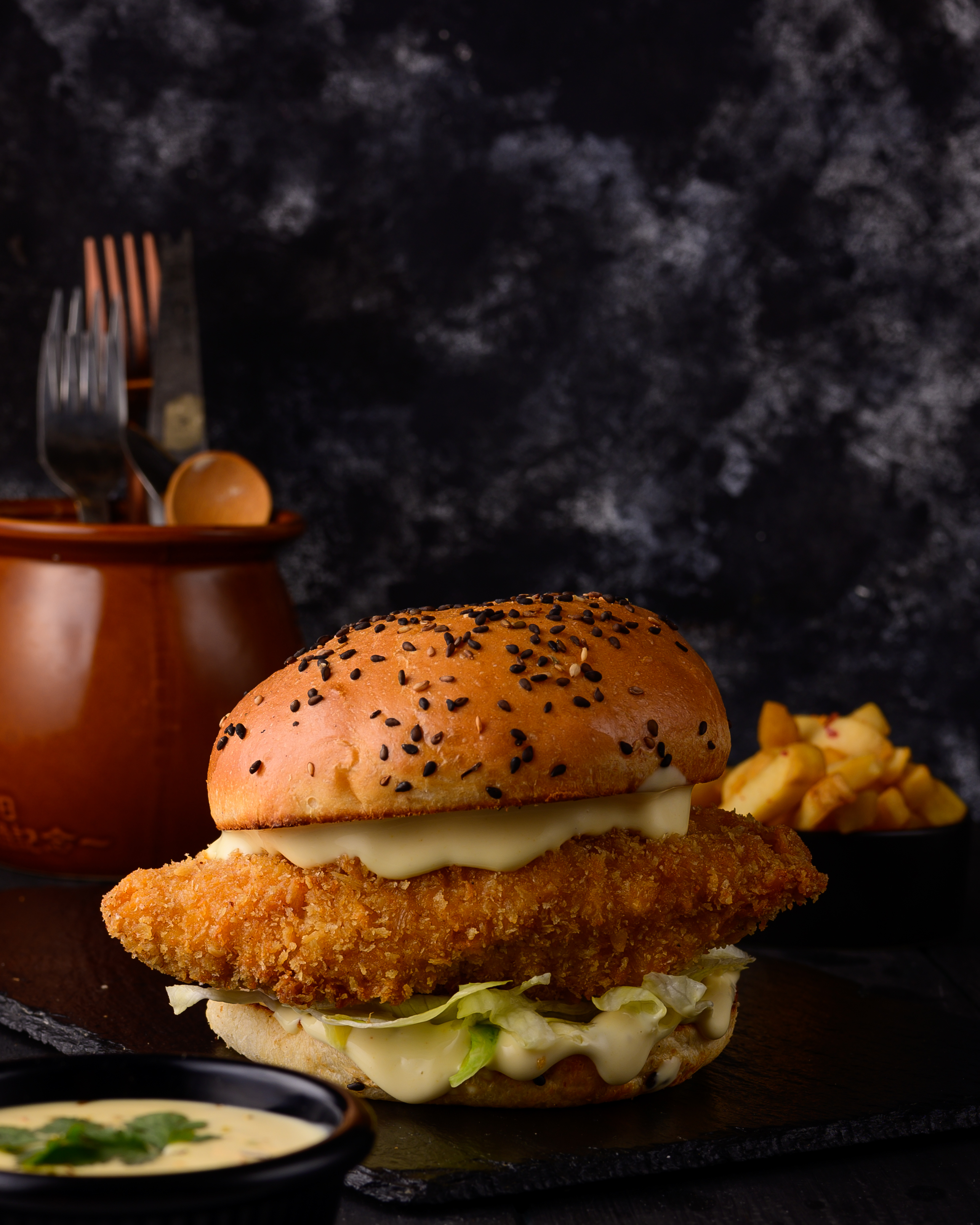 Stuffed Chicken Burger