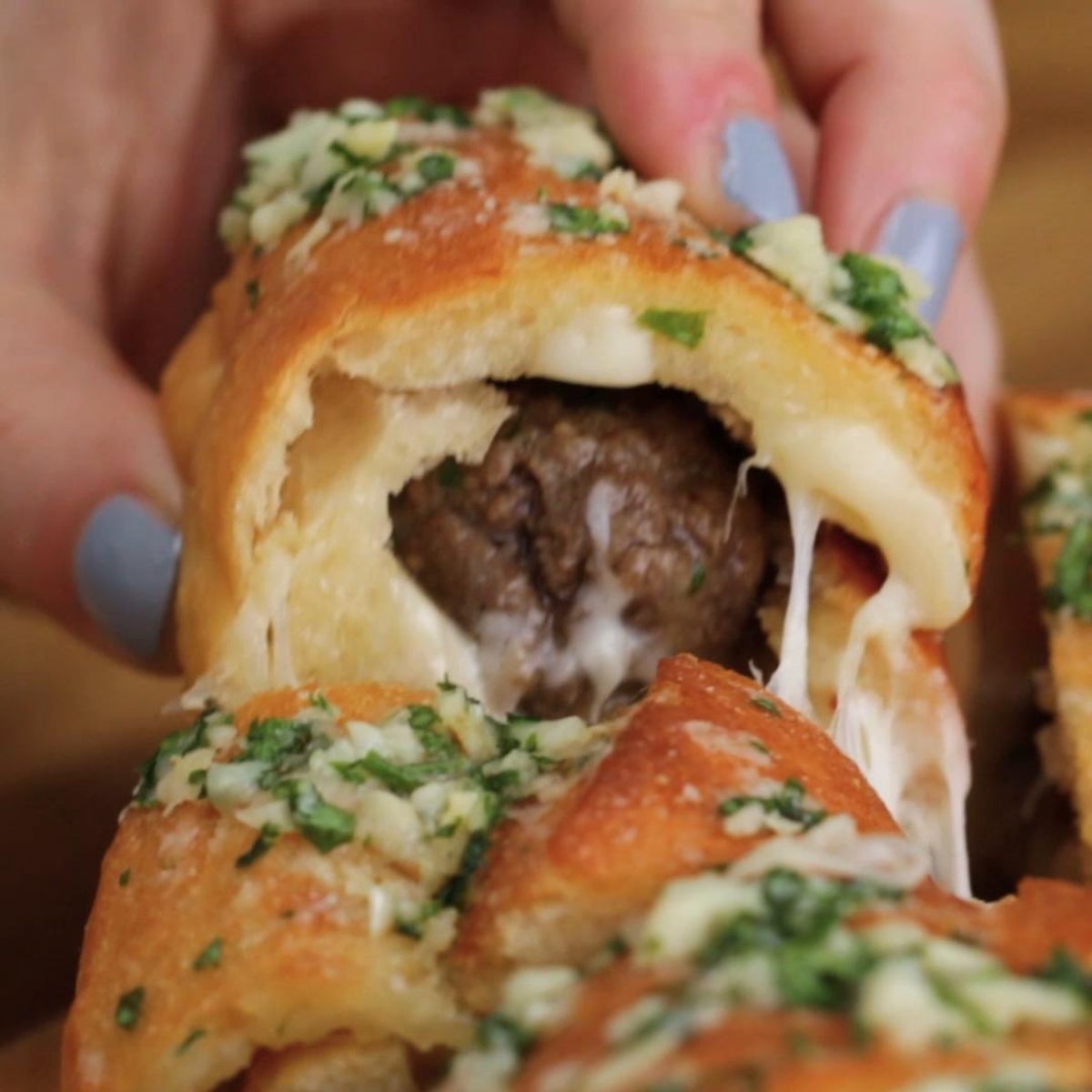 Meaty Garlic Bread