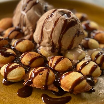 Waffles with Gelato