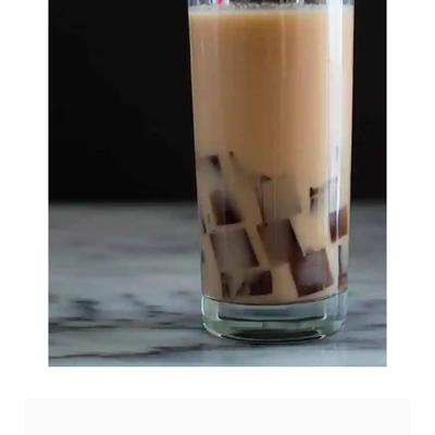 Brown sugar milk tea with peral