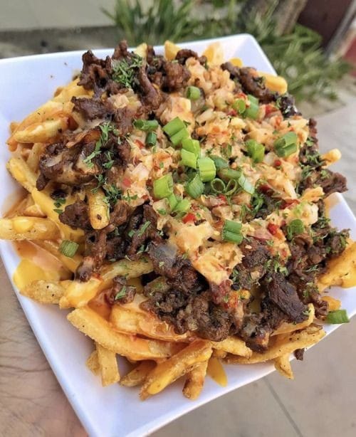 T Box chicken/beef Fries