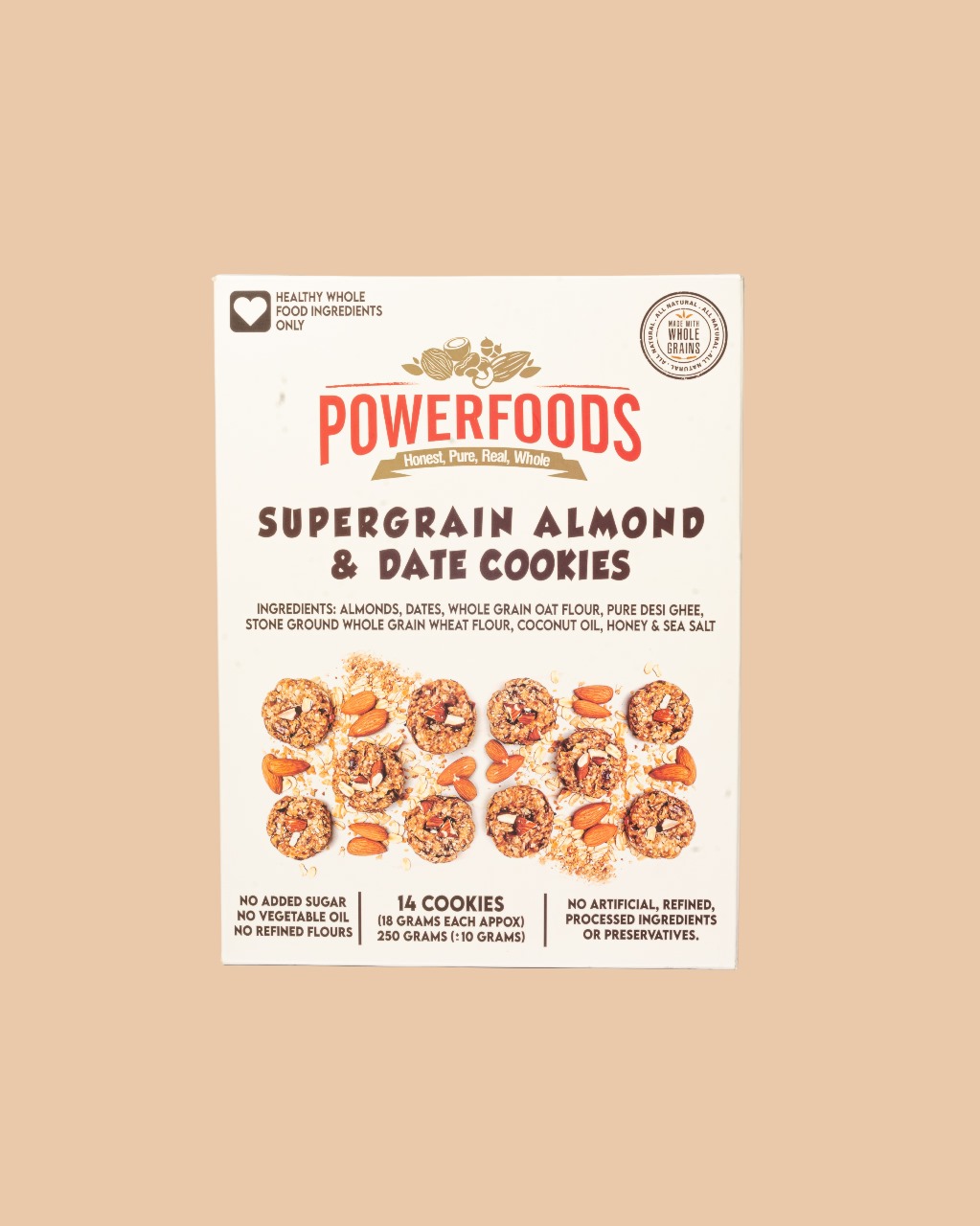 Super Grain Almond And Date Cookies (Box of 14) - 11461