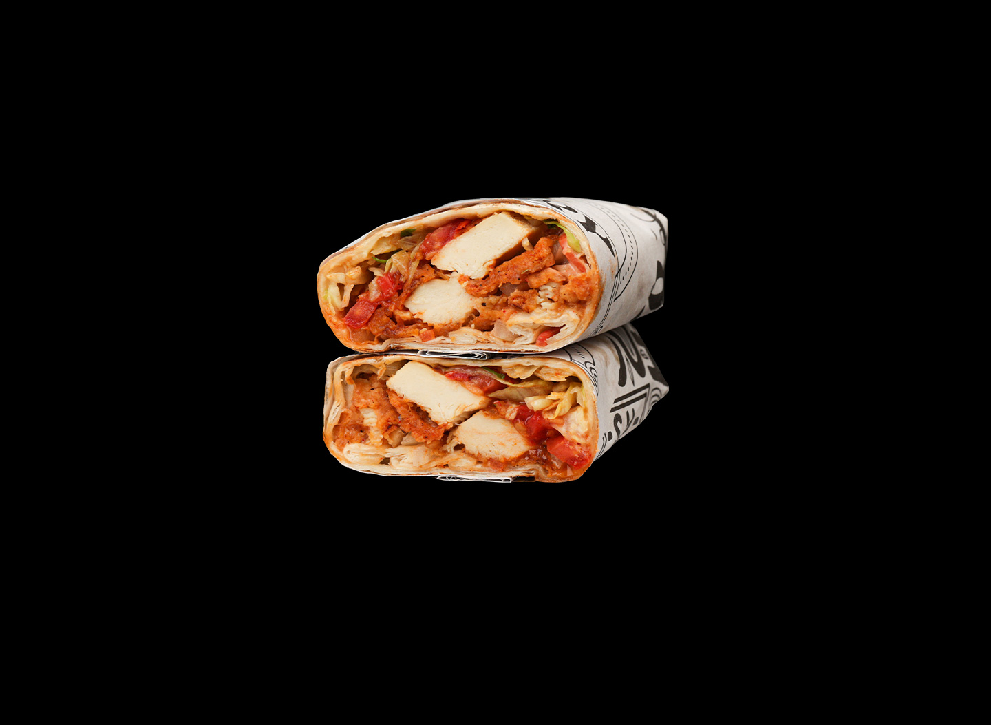 Fiery Fried Chicken wrap 